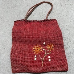 花柄刺繍ハンドバッグ