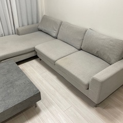★アルモニア SALNO 右カウチローソファー 三人掛け L字★