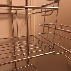 【受渡予定者決定まとめてお譲り】ニトリ　ステンレスシャワーラック2段(スクエア)の画像