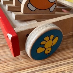 手押し車　木製　ミッフィーの画像