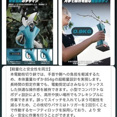 週末SALE   　新品未使用　電動ハサミ 充電式 剪定はさみ ブラシレスモーター 30mm直径切断 4段階開きの画像