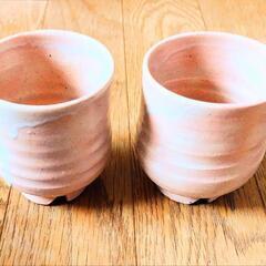 【未使用】萩焼湯呑み2個セット(箱入り)
