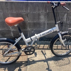 ARCHNESS 折り畳み自転車　白