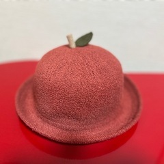 美品　ベビー　帽子　りんご　46㎝
