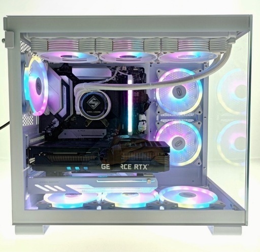 爆速 ゲーミングPC  Ryzen7 5700X RTX3070 メモリ32GB SSD1TB RGBファン ホワイト ピラーレス