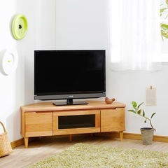 アルダー材のコーナーテレビ台 ＜幅100.5cm＞
