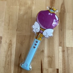 ビニール ステッキ 2つセット 水色 ピンク ハートの画像