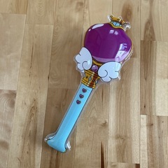 ビニール ステッキ 2つセット 水色 ピンク ハートの画像