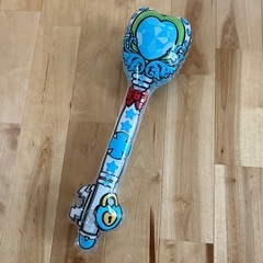 ビニール ステッキ 2つセット 水色 ピンク ハートの画像