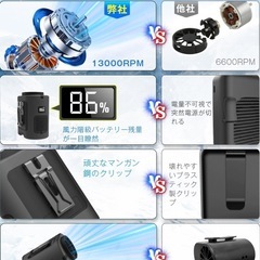 【新品未使用】✨大特価✨ベルトファン 腰掛け扇風機 4段階調節 13000RPM 超強風の画像