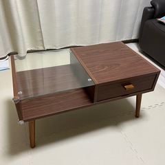 ガラストップ　センターテーブル　収納の画像