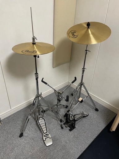 pearl soundcheck パール　サウンドチェック　ドラムセット　スタンド類・シンバル付