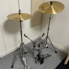 pearl soundcheck パール　サウンドチェック　ドラムセット　スタンド類・シンバル付の画像