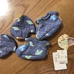 ジェラートピケ　赤ちゃん用　ミトン&足カバー Fサイズ