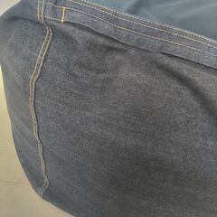 商談中☆無印良品ビーズクッション☆デニム地　訳の画像