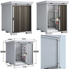 【配送出来ます】美品 鍵付き 1カ月のみ使用 イナバ物置 FORTA FS-1522S 定価 269500円 オプション付き（近くなら配送も可能です）の画像