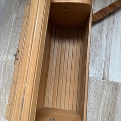 【レトロ昭和風】木製ショルダーバッグ／ヴィンテージ／竹風／ウッドバッグの画像
