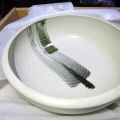 【新品未使用】梅宮辰夫 手描き 創作器 陶器製 約23.6㎝ 箱...