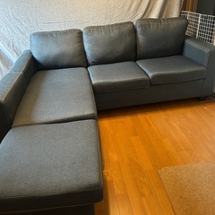 ●お譲り先決定-sold out
● 　デニム調ソファ　L字型の画像