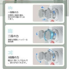 【新品】頭皮ケア 電動頭皮ブラシ 乾湿両用 3D振動 コードレス お風呂 肩 足 背中の画像