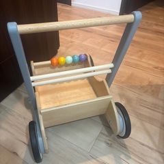 手押し車　ベビー用品　木製の画像
