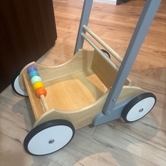 手押し車　ベビー用品　木製の画像
