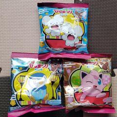 ポケモン　スナック菓子３袋　チョコ味　ブラック珈琲ボトルとの物々...