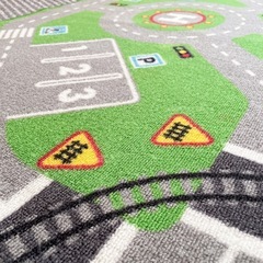 プレイマット 道路 こども 車遊び 絨毯 IKEAの画像