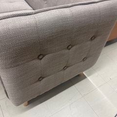 ★947 (ワイドソファーお探しの方必見)　2.5人掛けソファー　ベージュ　【リサイクルマート鹿児島宇宿店】の画像
