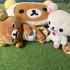 リラックマ　ポージングぬいぐるみ　フェイスクッションの画像