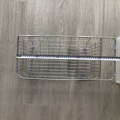 ステンレス製伸縮式キッチンシンク棚の画像