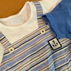 BEBE 半袖ロンパース　80サイズの画像