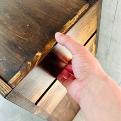 蓋付き高級木製ダストボックスの画像