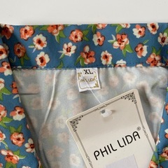 ★レディース服★夏物★半袖★花柄★青★の画像