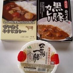 黒豚カレー1個　ぜいたく牛すじカレー1個　王将一膳　山形県天童市...