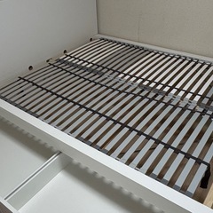 IKEA MALM マルム ベッドF 収納BX2付 160x200 ホワイト/LÖNSET ロ ンセット APの画像