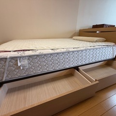 　【コンセントあり　直接引き取り限定】　フランスベッド　ダブル　...