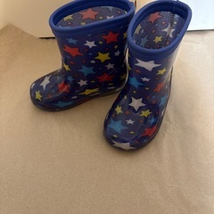 レインシューズ　キッズ　13cm 星柄の画像