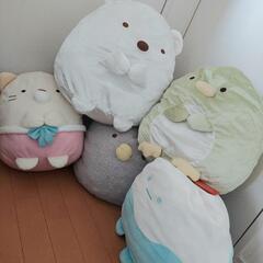 すみっコぐらし　BIG クッション　ぬいぐるみ5体セット