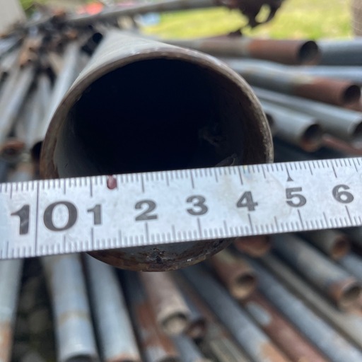 パイプ 長さ5メートル  丸パイプ 鋼管 足場 建築資材 10個セット引き取り限定