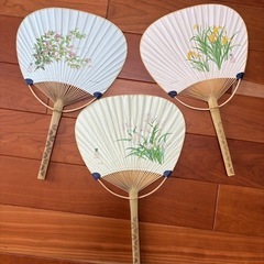 野の花うちわ　播磨屋本店　謹製