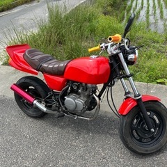 エイプ50 CBX仕様　外装新品　塗りたて！　カスタム　FI ワンズ管　赤ソリの画像