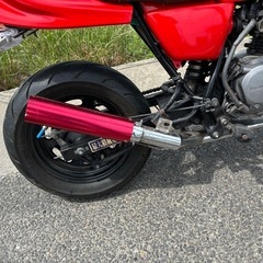 エイプ50 CBX仕様　外装新品　塗りたて！　カスタム　FI ワンズ管　赤ソリの画像