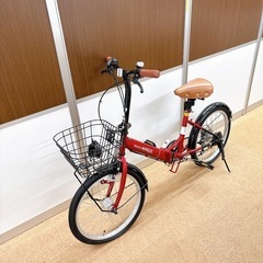 折りたたみ自転車 赤