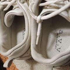 皮、運動靴、24，5、中古、の画像