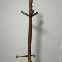 ポールハンガー　木製　衣装掛　アンティークの画像