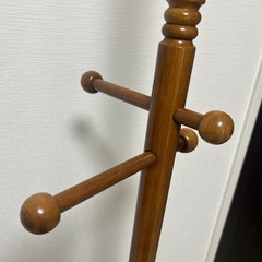 ポールハンガー　木製　衣装掛　アンティークの画像