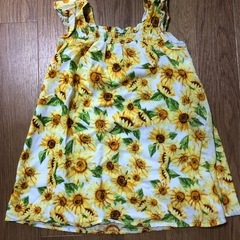 女の子用　ひまわりワンピース　サイズ120