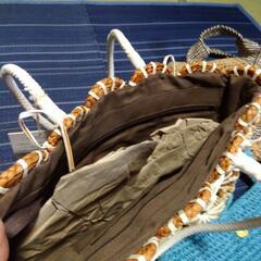 夏用カゴバックの画像