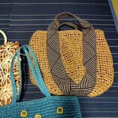 夏用カゴバックの画像